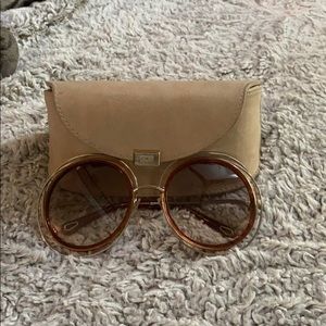 Chloe Round Oversized Sunglasses